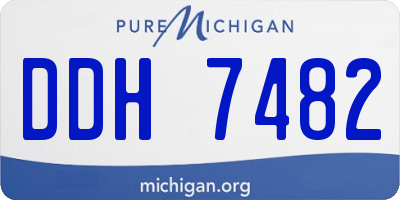 MI license plate DDH7482
