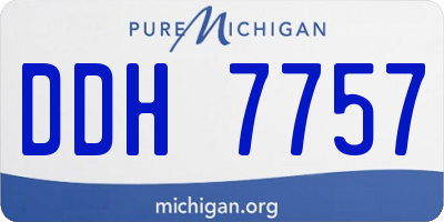 MI license plate DDH7757