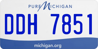 MI license plate DDH7851