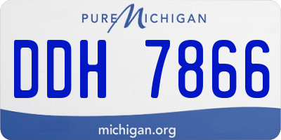 MI license plate DDH7866