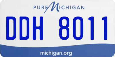MI license plate DDH8011