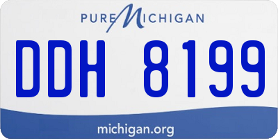 MI license plate DDH8199