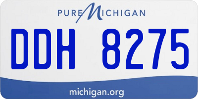 MI license plate DDH8275