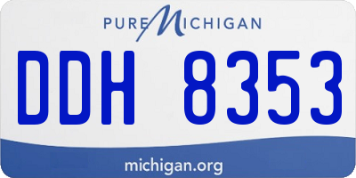 MI license plate DDH8353