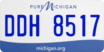 MI license plate DDH8517