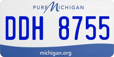 MI license plate DDH8755