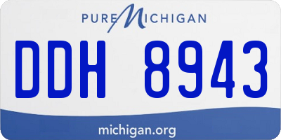 MI license plate DDH8943