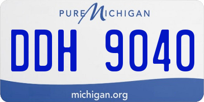 MI license plate DDH9040