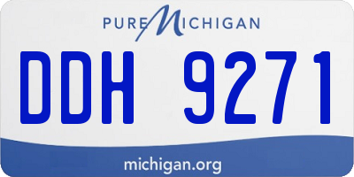MI license plate DDH9271