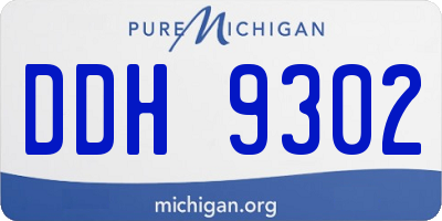 MI license plate DDH9302