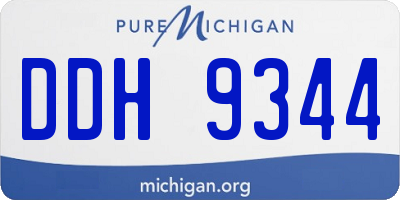 MI license plate DDH9344