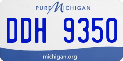 MI license plate DDH9350