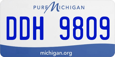MI license plate DDH9809