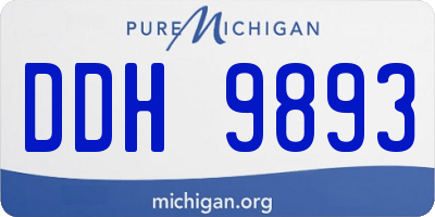 MI license plate DDH9893