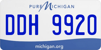 MI license plate DDH9920