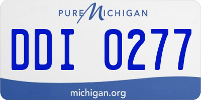 MI license plate DDI0277