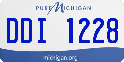 MI license plate DDI1228