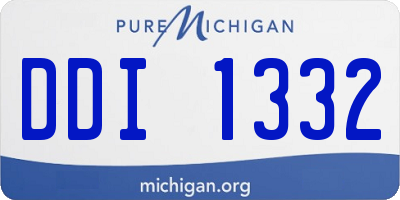 MI license plate DDI1332