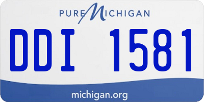 MI license plate DDI1581
