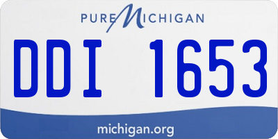 MI license plate DDI1653
