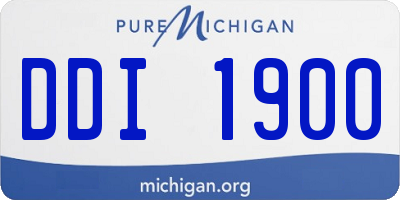 MI license plate DDI1900