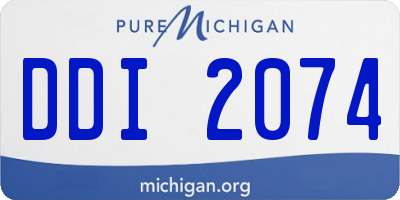 MI license plate DDI2074