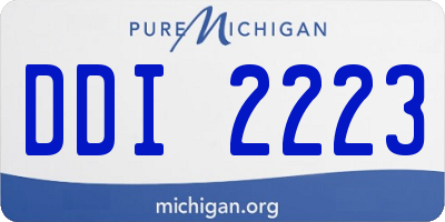 MI license plate DDI2223