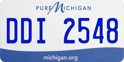 MI license plate DDI2548