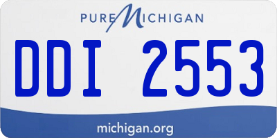 MI license plate DDI2553