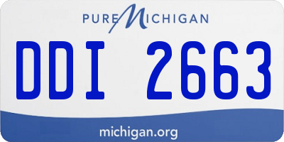 MI license plate DDI2663