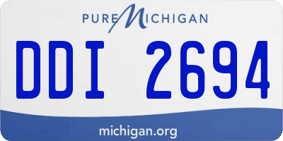 MI license plate DDI2694