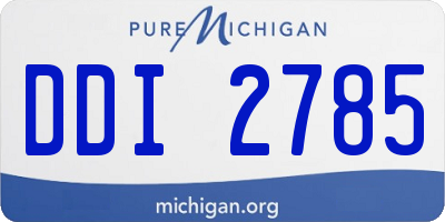 MI license plate DDI2785