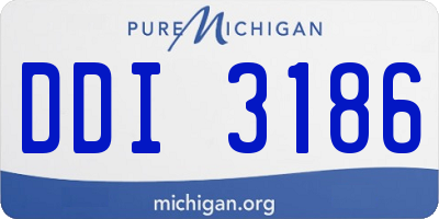 MI license plate DDI3186