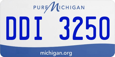 MI license plate DDI3250