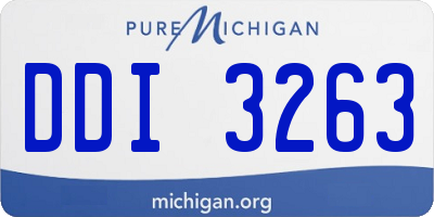 MI license plate DDI3263