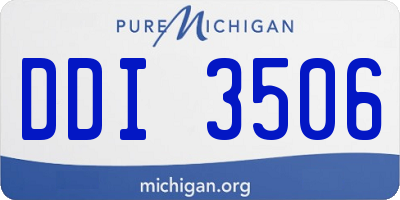 MI license plate DDI3506