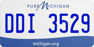 MI license plate DDI3529