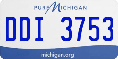 MI license plate DDI3753