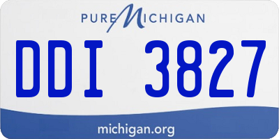 MI license plate DDI3827