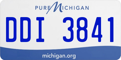 MI license plate DDI3841