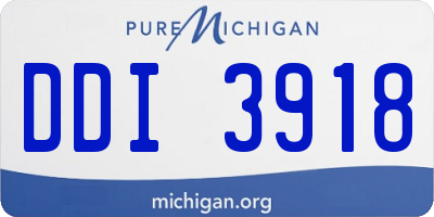 MI license plate DDI3918