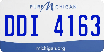 MI license plate DDI4163