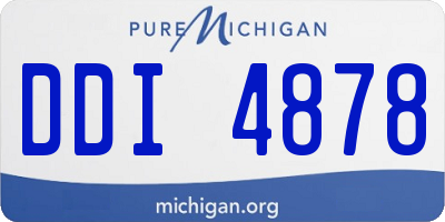 MI license plate DDI4878