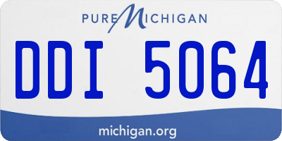 MI license plate DDI5064