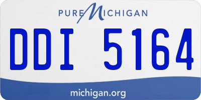 MI license plate DDI5164