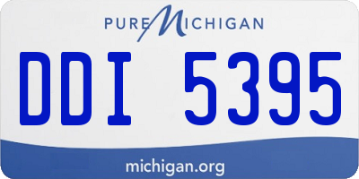 MI license plate DDI5395