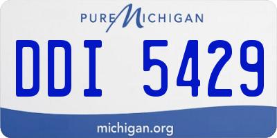 MI license plate DDI5429