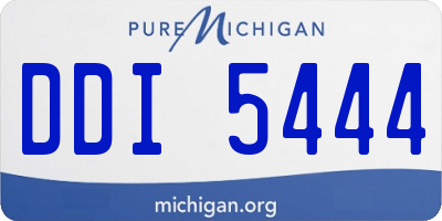 MI license plate DDI5444
