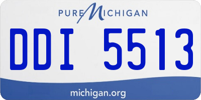 MI license plate DDI5513