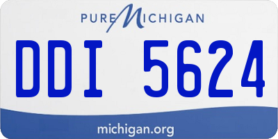 MI license plate DDI5624